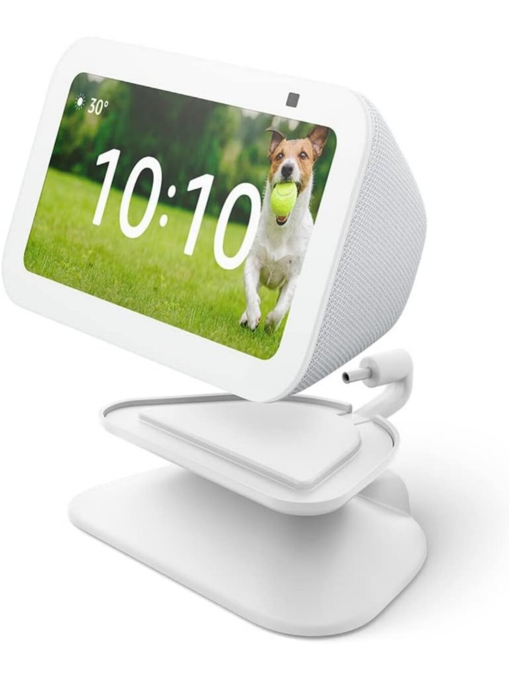 Smart Display with Adjustable Stand & USB-C Charging, Glacier White - 3rd Gen